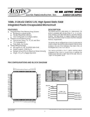 AS8S512K32PEC-12 Datasheet PDF Austin Semiconductor