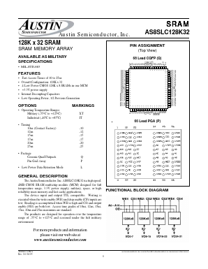 AS8SLC128K32Q-12/IT Datasheet PDF Austin Semiconductor