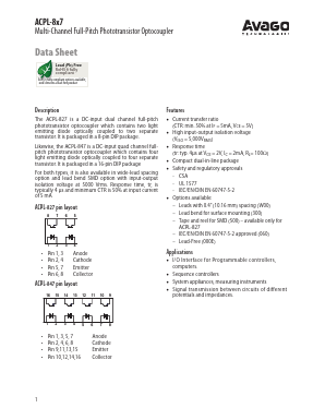 ACPL-847-W6GE Datasheet PDF Avago Technologies