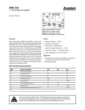 AMMC-5620 Datasheet PDF Avago Technologies