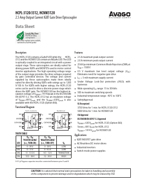 HCNW3120 Datasheet PDF Avago Technologies
