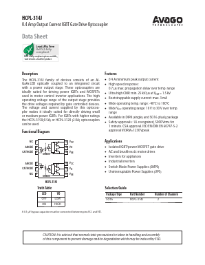 HCPL-314J Datasheet PDF Avago Technologies