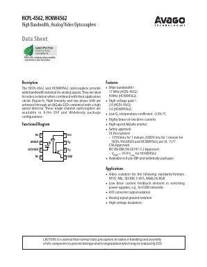 HCNW4562-500E Datasheet PDF Avago Technologies