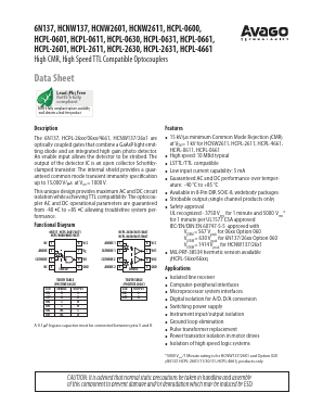 HCPL-0611-000E Datasheet PDF Avago Technologies