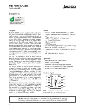 HCPL-7800A-300E Datasheet PDF Avago Technologies