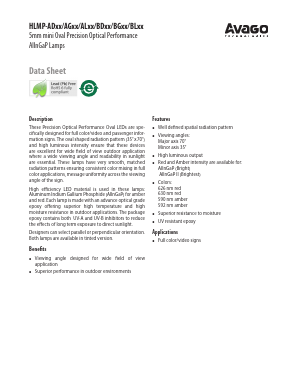 HLMP-AD01-U0K00 Datasheet PDF Avago Technologies