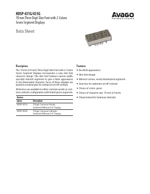 HDSP-433G Datasheet PDF Avago Technologies