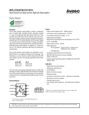 HCPL-0731-000E Datasheet PDF Avago Technologies