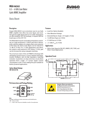 MGA-86563-BLKG Datasheet PDF Avago Technologies