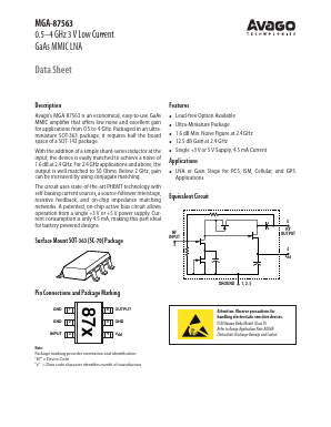 MGA-87563-TR2G Datasheet PDF Avago Technologies