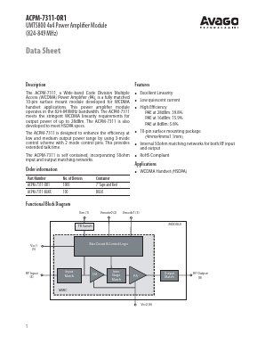 ACPM-7311-BLKR Datasheet PDF Avago Technologies