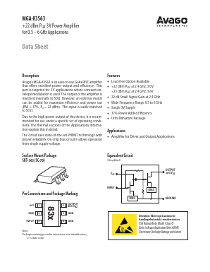 MGA-83563 Datasheet PDF Avago Technologies