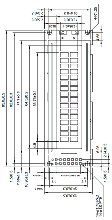 ACM1602M-NLGS-T Datasheet PDF AZ Displays