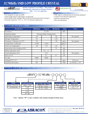 ABS07-32.768KHZ-4-T Datasheet PDF Abracon Corporation