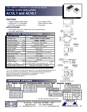ACOL1 Datasheet PDF Abracon Corporation