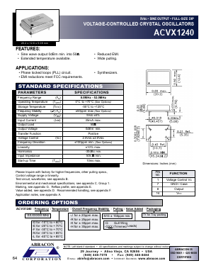 ACVX1240 Datasheet PDF Abracon Corporation