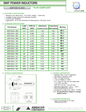 ASPI-5612-471 Datasheet PDF Abracon Corporation