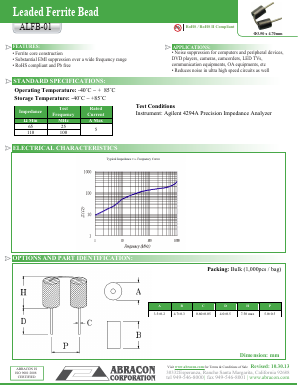 ALFB-01 Datasheet PDF Abracon Corporation