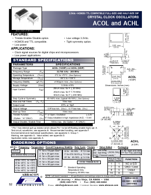 ACOL Datasheet PDF Abracon Corporation
