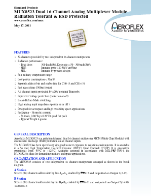 5962-0923102KXC Datasheet PDF Aeroflex Corporation