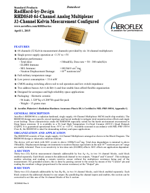 RHD8540-901-1S Datasheet PDF Aeroflex Corporation
