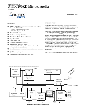 UT80C196KD Datasheet PDF Aeroflex Corporation
