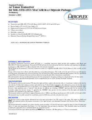 ACT4444 Datasheet PDF Aeroflex Corporation