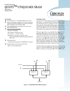 UT8Q1024K8 Datasheet PDF Aeroflex Corporation