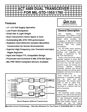 ACT4489-D Datasheet PDF Aeroflex Corporation