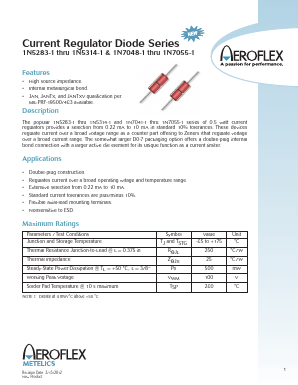 1N5297-1 Datasheet PDF Aeroflex Corporation