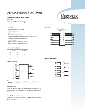 5962G9651902VXA Datasheet PDF Aeroflex Corporation