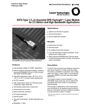 D572-20GS Datasheet PDF Agere -> LSI Corporation