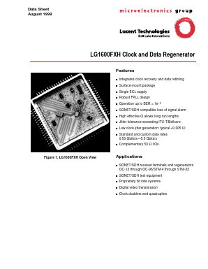 LG1600FXH2433 Datasheet PDF Agere -> LSI Corporation