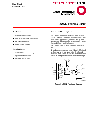 LG1602BXB Datasheet PDF Agere -> LSI Corporation