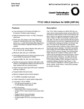 T7121-EL2 Datasheet PDF Agere -> LSI Corporation