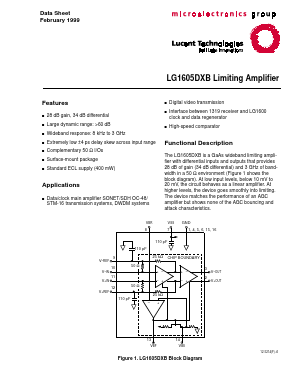LG1605DXB-FLP Datasheet PDF Agere -> LSI Corporation