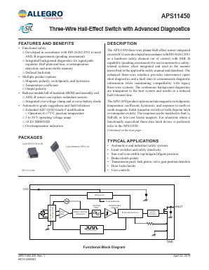 APS11450LLHALT-3SLC Datasheet PDF Allegro MicroSystems