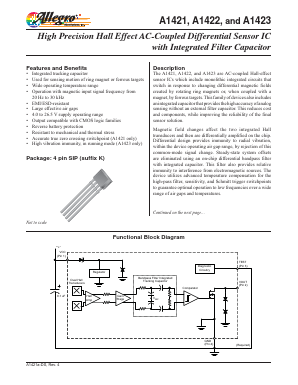 A1423K Datasheet PDF Allegro MicroSystems
