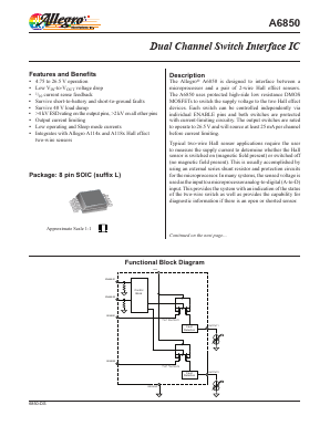 A6850KL-T Datasheet PDF Allegro MicroSystems