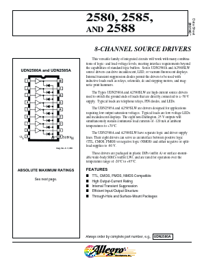 UDN2580A Datasheet PDF Allegro MicroSystems