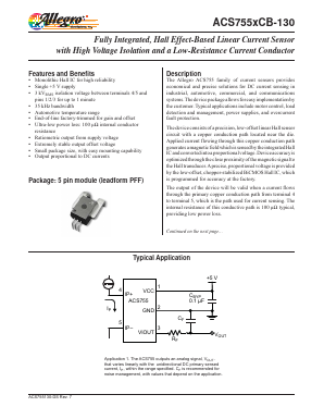 ACS755LCB-130-PSF Datasheet PDF Allegro MicroSystems