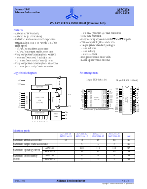 AS7C356-15TC Datasheet PDF Alliance Semiconductor