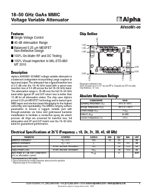 AV850M1-00 Datasheet PDF Alpha Industries