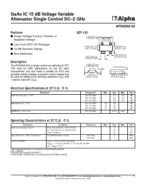 AF002N2-32 Datasheet PDF Alpha Industries