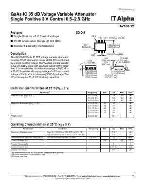 AV106-12 Datasheet PDF Alpha Industries