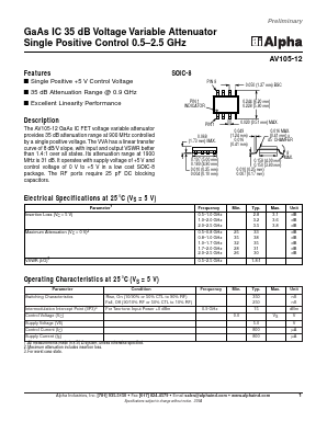 AV105-12 Datasheet PDF Alpha Industries