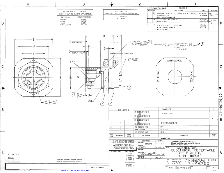 PT07A-12-10P Datasheet PDF Amphenol Aerospace