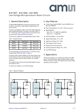 AS1909C22-T Datasheet PDF austriamicrosystems AG