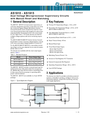 AS1913TZ-T Datasheet PDF austriamicrosystems AG