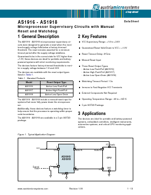 AS1916R-T Datasheet PDF austriamicrosystems AG